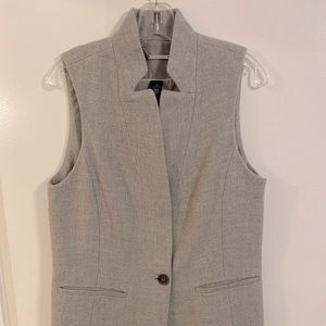 White House Black Market knee length sweater coat vest.